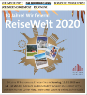 Wir sind dabei: Reisewelt in Düsseldorf am 16. Februar 2020